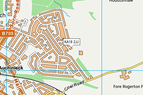 KA18 2JJ map - OS VectorMap District (Ordnance Survey)