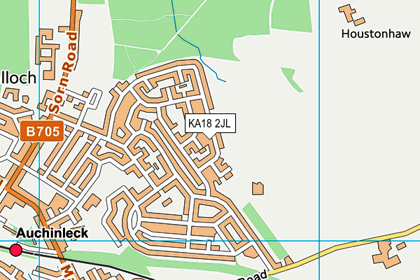 KA18 2JL map - OS VectorMap District (Ordnance Survey)