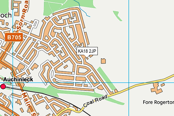 KA18 2JP map - OS VectorMap District (Ordnance Survey)