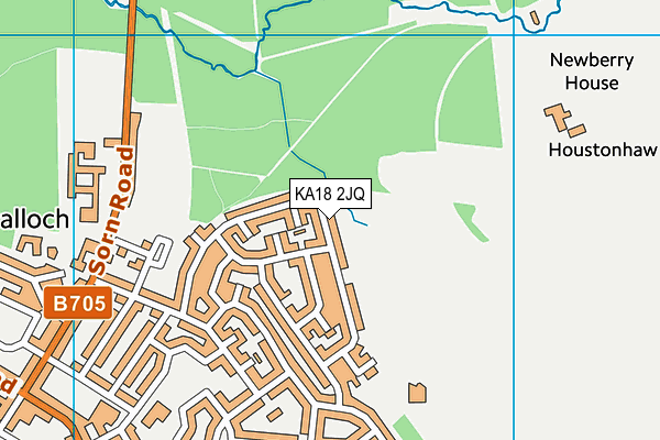 KA18 2JQ map - OS VectorMap District (Ordnance Survey)