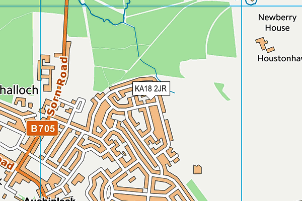 KA18 2JR map - OS VectorMap District (Ordnance Survey)