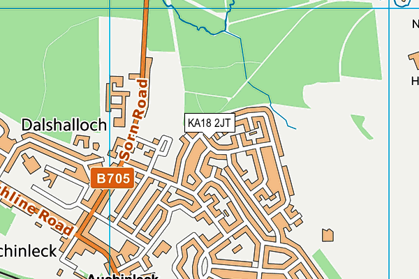 KA18 2JT map - OS VectorMap District (Ordnance Survey)