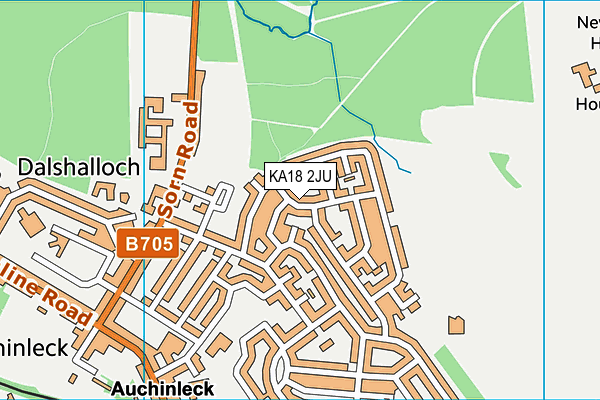 KA18 2JU map - OS VectorMap District (Ordnance Survey)