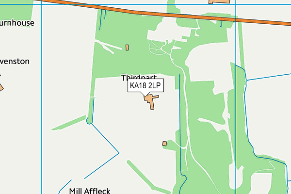 KA18 2LP map - OS VectorMap District (Ordnance Survey)
