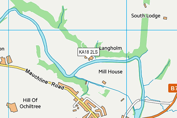 KA18 2LS map - OS VectorMap District (Ordnance Survey)