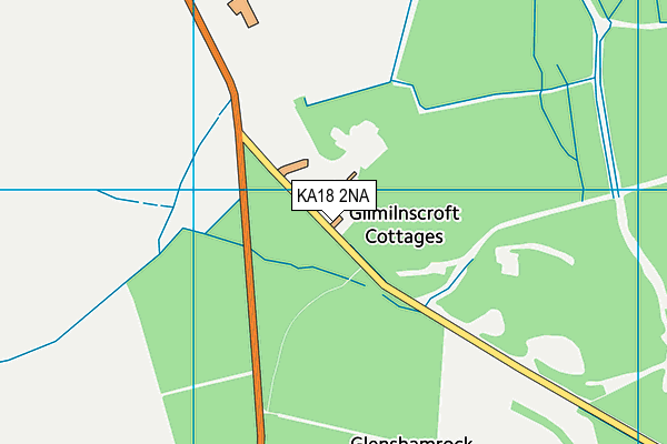 KA18 2NA map - OS VectorMap District (Ordnance Survey)
