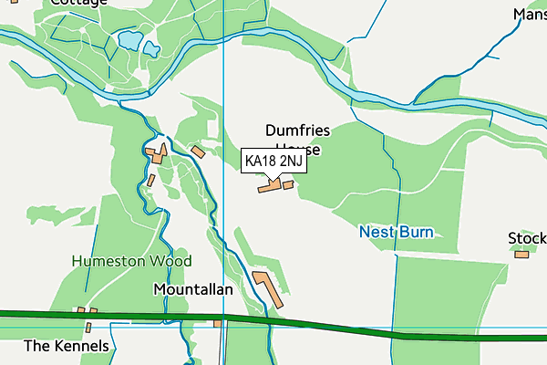 KA18 2NJ map - OS VectorMap District (Ordnance Survey)