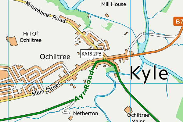 KA18 2PB map - OS VectorMap District (Ordnance Survey)