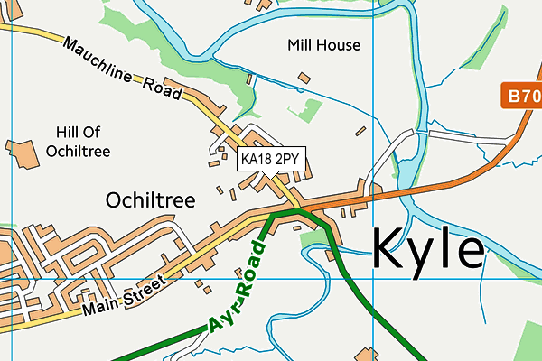 KA18 2PY map - OS VectorMap District (Ordnance Survey)