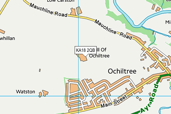 KA18 2QB map - OS VectorMap District (Ordnance Survey)
