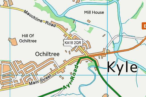 KA18 2QR map - OS VectorMap District (Ordnance Survey)