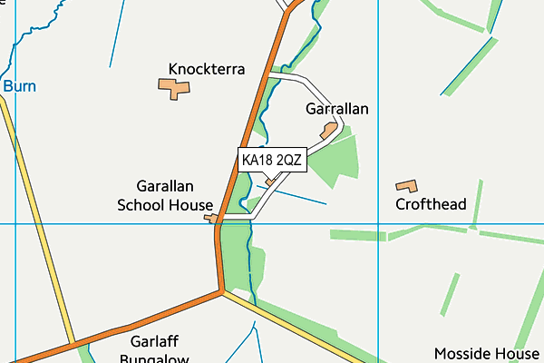 KA18 2QZ map - OS VectorMap District (Ordnance Survey)