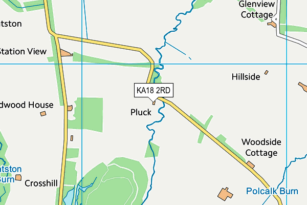 KA18 2RD map - OS VectorMap District (Ordnance Survey)