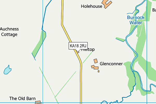 KA18 2RJ map - OS VectorMap District (Ordnance Survey)