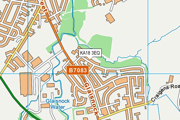 KA18 3EQ map - OS VectorMap District (Ordnance Survey)