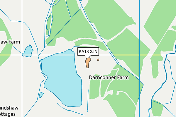 KA18 3JN map - OS VectorMap District (Ordnance Survey)