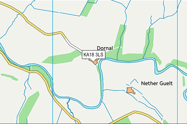 KA18 3LS map - OS VectorMap District (Ordnance Survey)