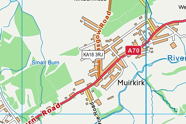 KA18 3RJ map - OS VectorMap District (Ordnance Survey)