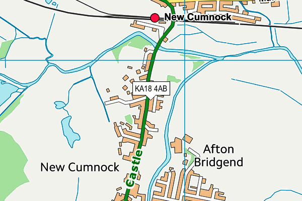 KA18 4AB map - OS VectorMap District (Ordnance Survey)