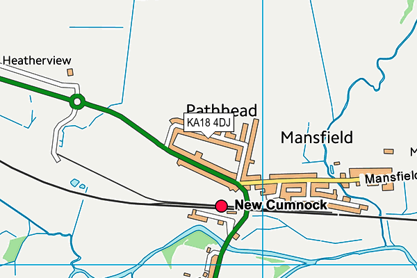KA18 4DJ map - OS VectorMap District (Ordnance Survey)