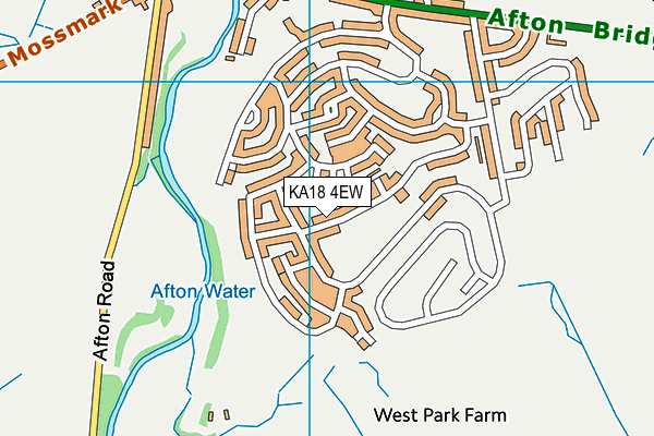 KA18 4EW map - OS VectorMap District (Ordnance Survey)