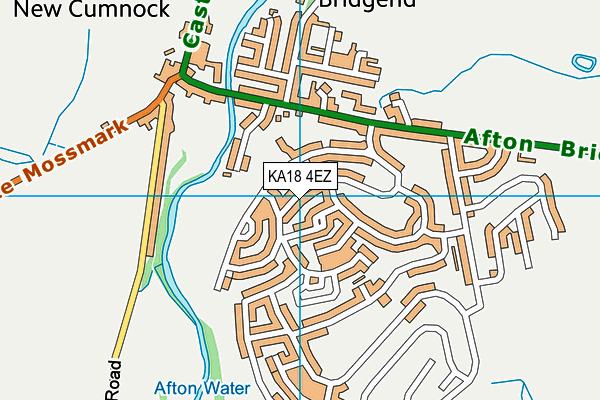 KA18 4EZ map - OS VectorMap District (Ordnance Survey)