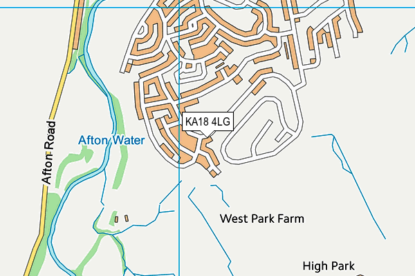 KA18 4LG map - OS VectorMap District (Ordnance Survey)