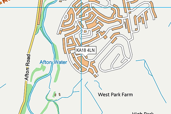 KA18 4LN map - OS VectorMap District (Ordnance Survey)