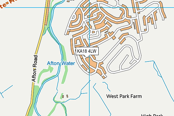 KA18 4LW map - OS VectorMap District (Ordnance Survey)