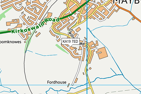 KA19 7ED map - OS VectorMap District (Ordnance Survey)
