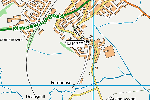 KA19 7EE map - OS VectorMap District (Ordnance Survey)