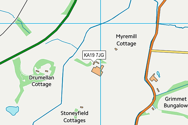 KA19 7JG map - OS VectorMap District (Ordnance Survey)