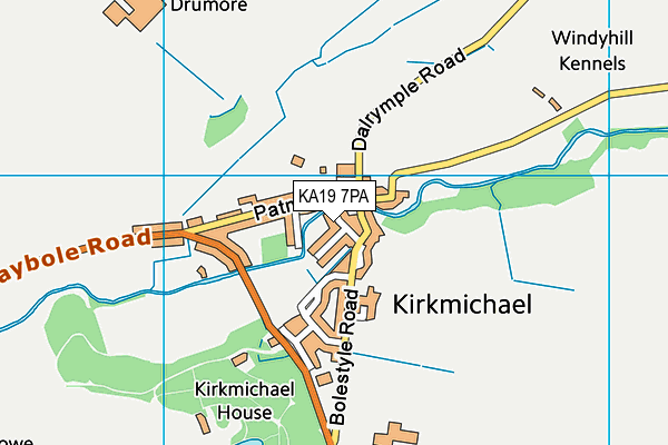 KA19 7PA map - OS VectorMap District (Ordnance Survey)