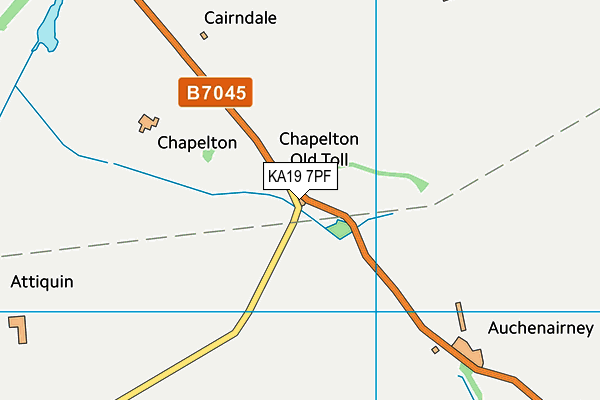 KA19 7PF map - OS VectorMap District (Ordnance Survey)