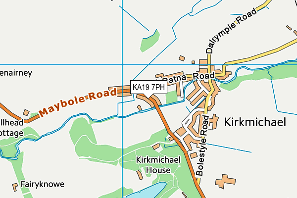 KA19 7PH map - OS VectorMap District (Ordnance Survey)