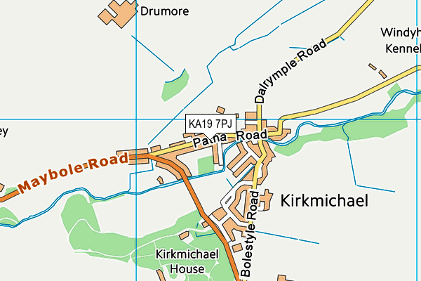 KA19 7PJ map - OS VectorMap District (Ordnance Survey)