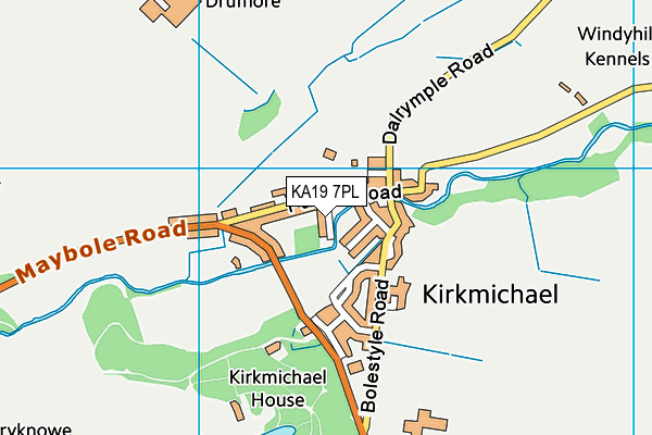 KA19 7PL map - OS VectorMap District (Ordnance Survey)