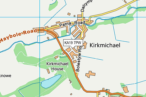 KA19 7PW map - OS VectorMap District (Ordnance Survey)