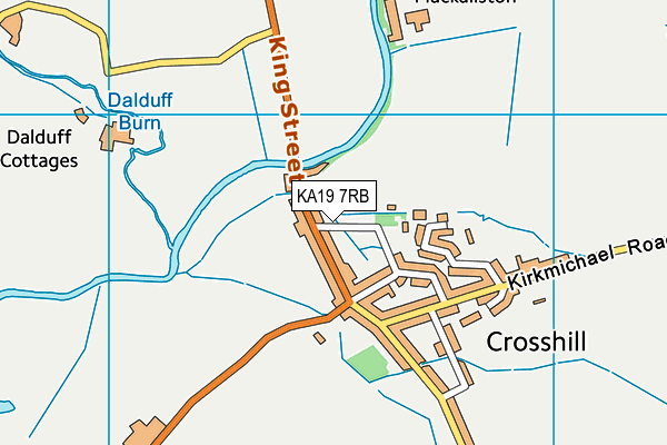 KA19 7RB map - OS VectorMap District (Ordnance Survey)