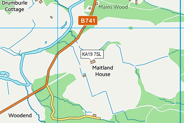 KA19 7SL map - OS VectorMap District (Ordnance Survey)