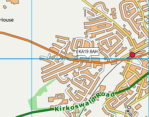 KA19 8AH map - OS VectorMap District (Ordnance Survey)