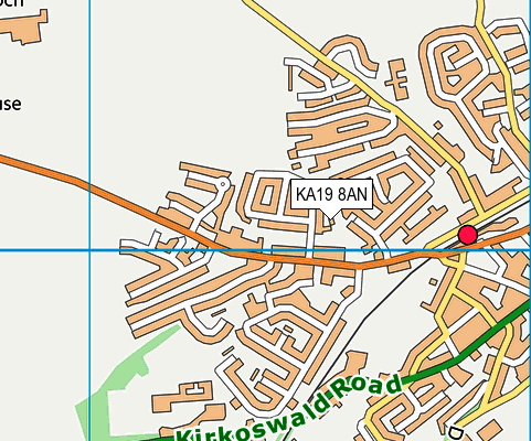 KA19 8AN map - OS VectorMap District (Ordnance Survey)