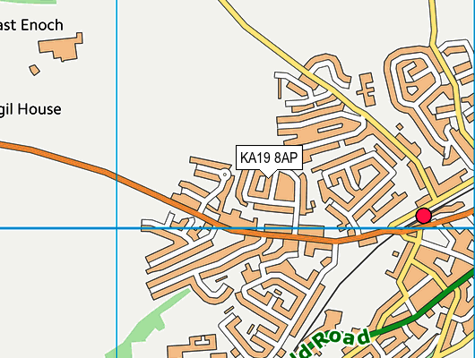 KA19 8AP map - OS VectorMap District (Ordnance Survey)