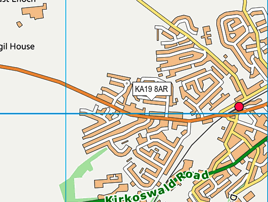 KA19 8AR map - OS VectorMap District (Ordnance Survey)