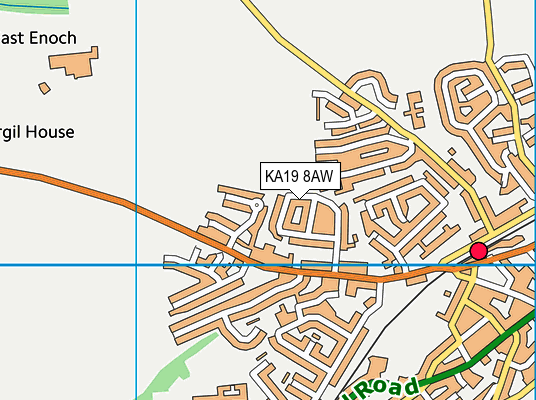 KA19 8AW map - OS VectorMap District (Ordnance Survey)