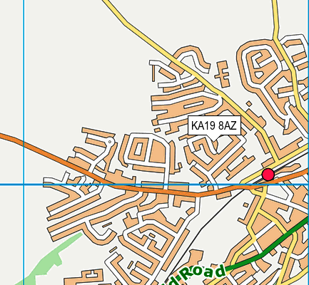 KA19 8AZ map - OS VectorMap District (Ordnance Survey)
