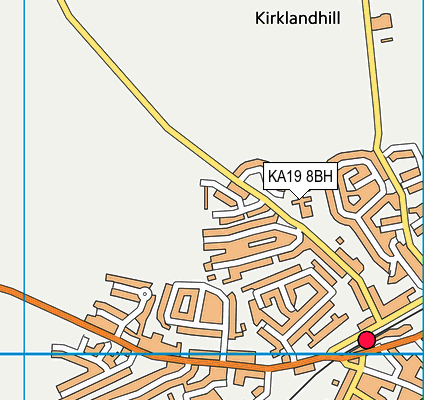 KA19 8BH map - OS VectorMap District (Ordnance Survey)