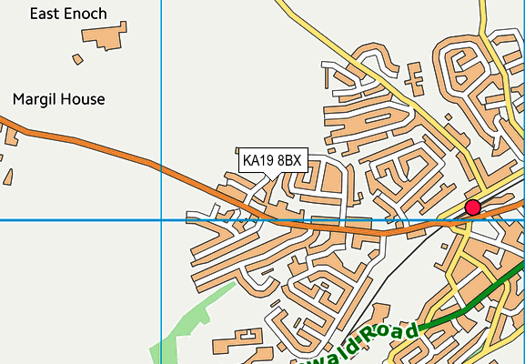 KA19 8BX map - OS VectorMap District (Ordnance Survey)