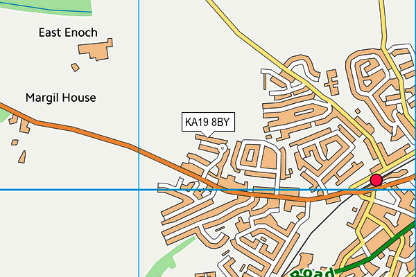 KA19 8BY map - OS VectorMap District (Ordnance Survey)