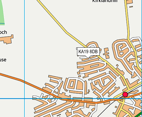 KA19 8DB map - OS VectorMap District (Ordnance Survey)
